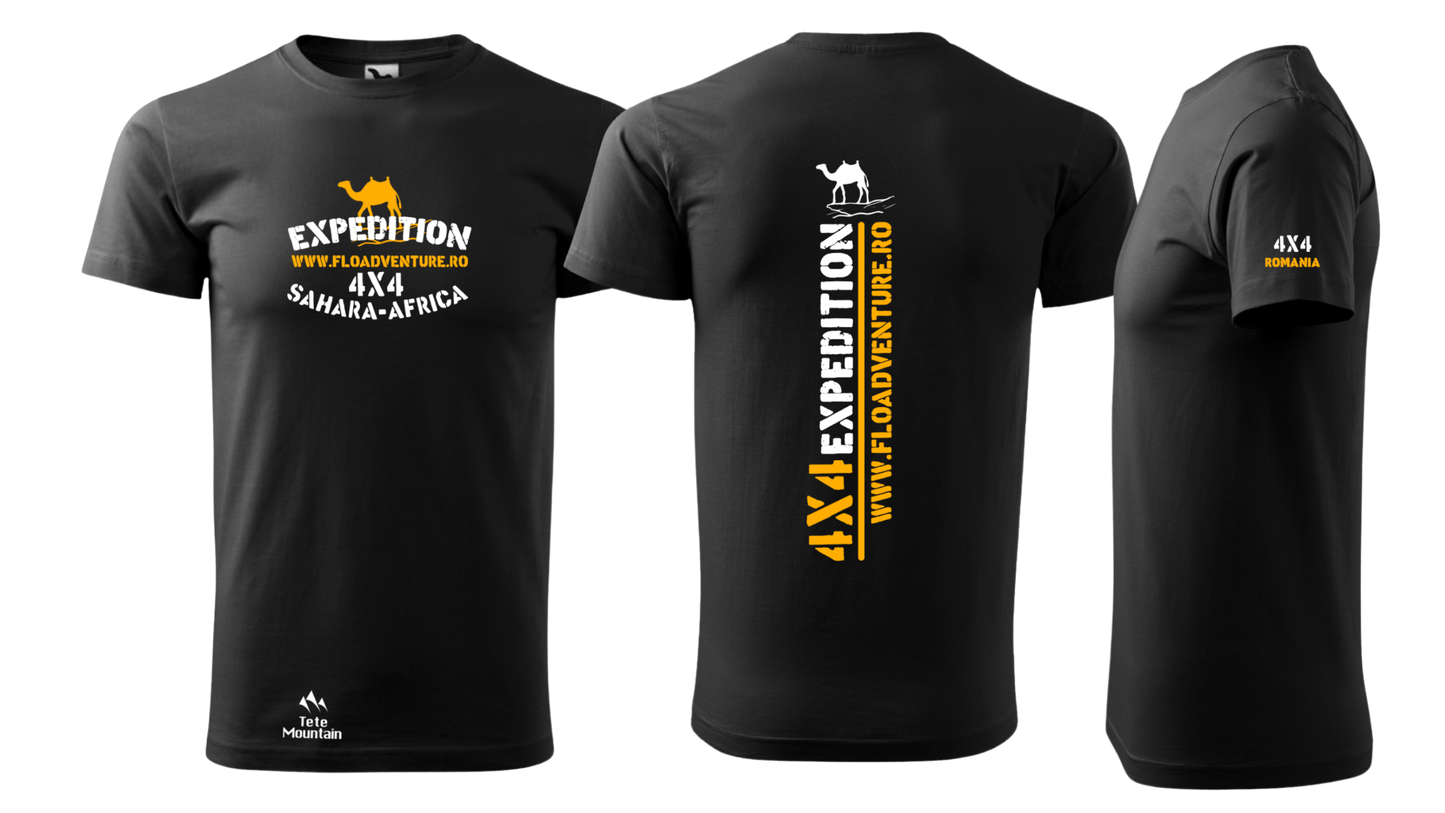 Tricou - Sahara Expedition - Negru