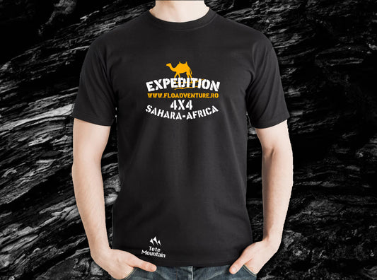 Tricou - Sahara Expedition - Negru